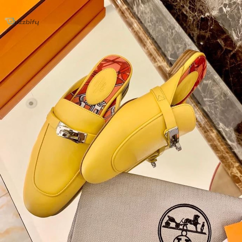 Hermes Oz Mule Yellow For Women Womens Shoes