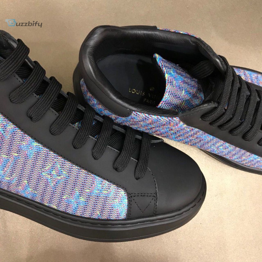 Louis Vuitton Time Out High Top Sneakers Calfskin Leather Fallwinter Collection 1A4xye Blueblack