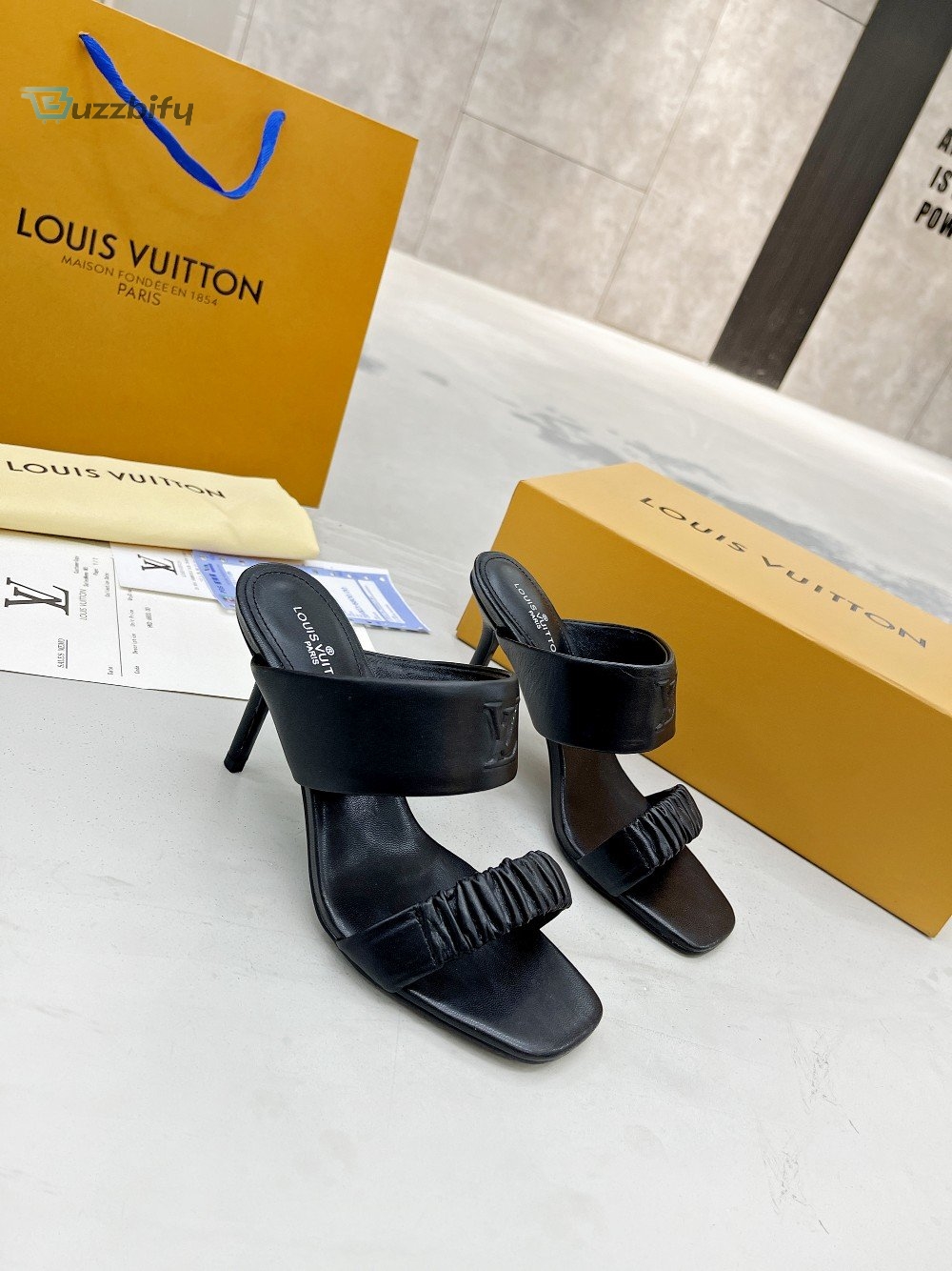 Louis Vuitton Womens Drapy Mule Black For Women Lv 1Aab5p