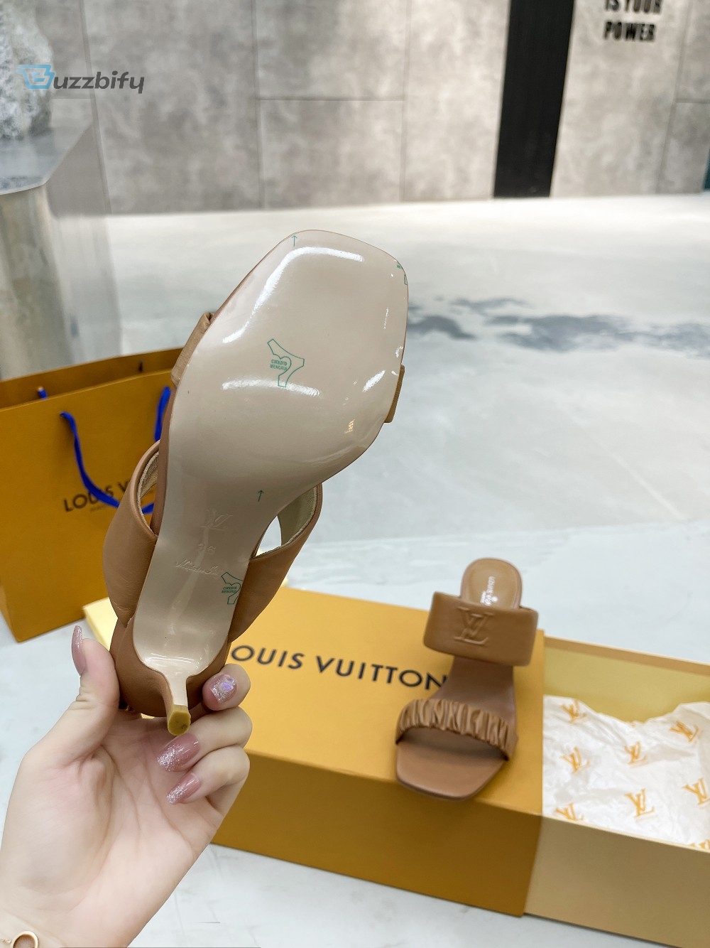 Louis Vuitton Womens Drapy Mule Brown For Women Lv