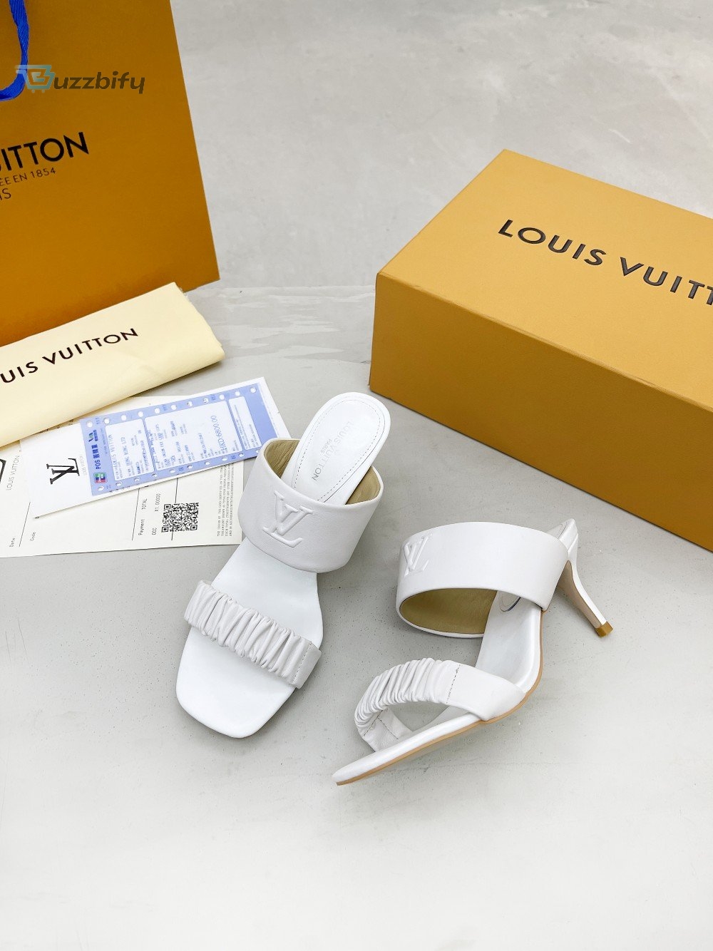 Louis Vuitton Womens Drapy Mule White For Women Lv