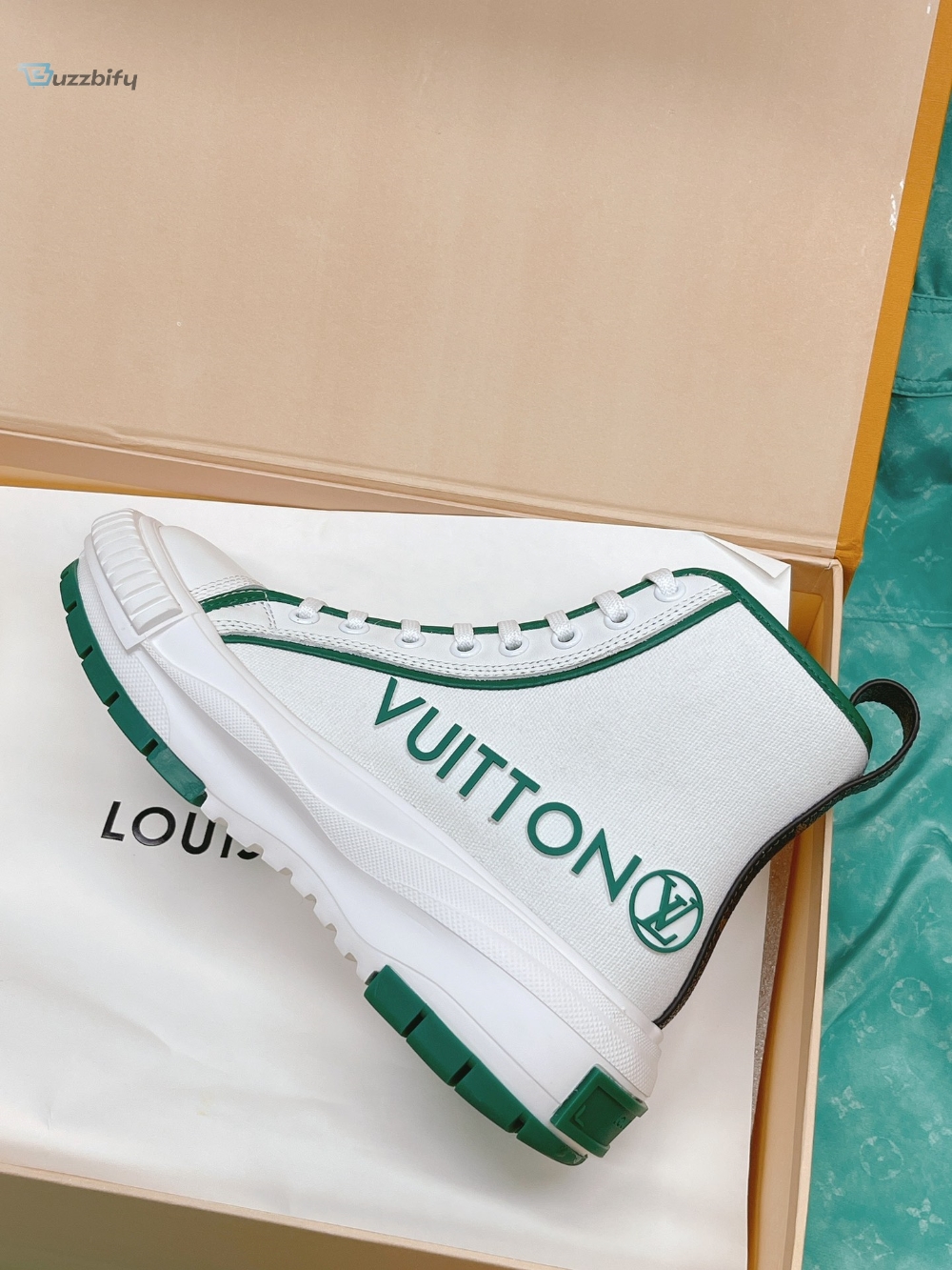 Louis Vuitton Womens Lv Squad Sneaker Boot Green For Women Lv