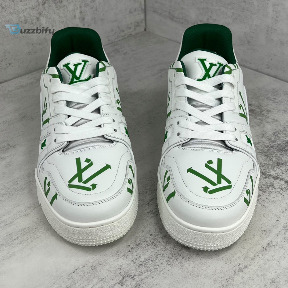 Louis Vuitton Womens Lv Trainer Sneaker Green For Women Lv 1Aagxf