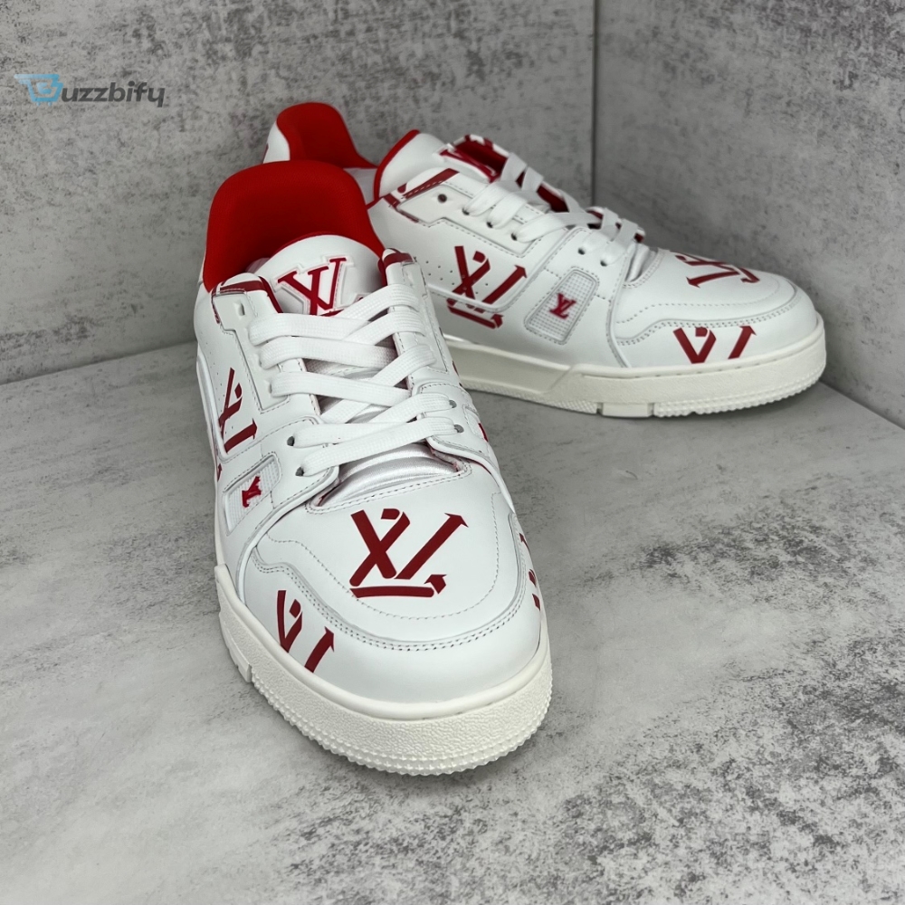 Louis Vuitton Womens Lv Trainer Sneaker Red For Women Lv