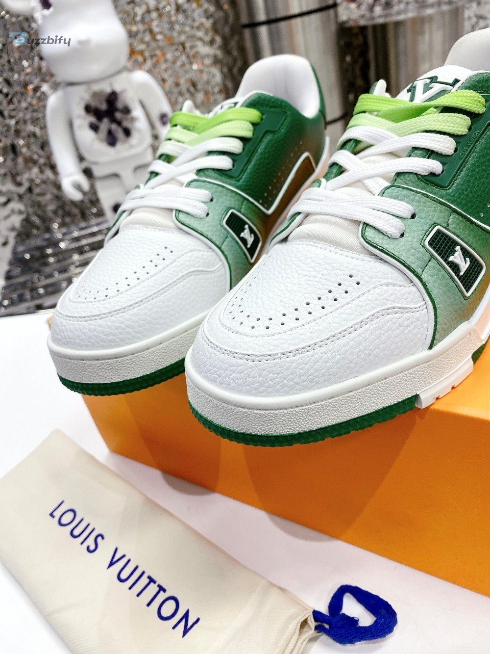 Louis Vuitton Womens Lv Trainers Green For Women Lv