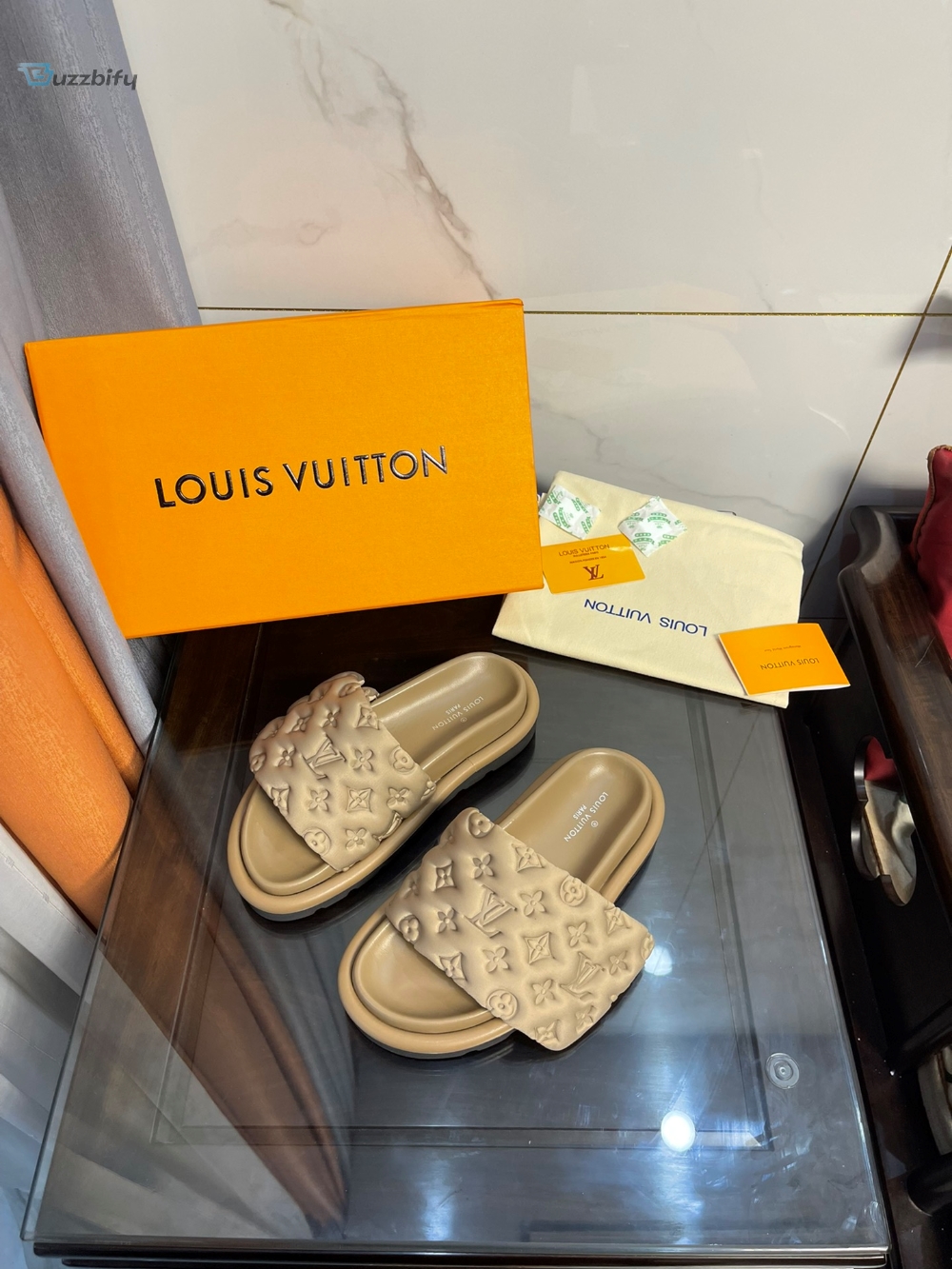 Louis Vuitton Womens Pool Pillow Comfort Mule Beige For Women Lv