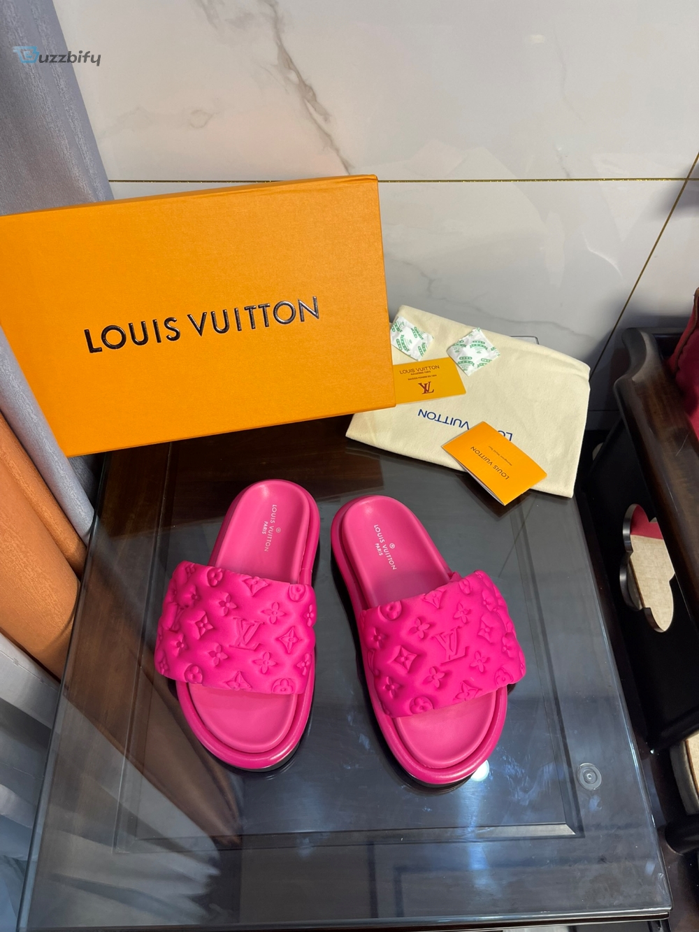 Louis Vuitton Womens Pool Pillow Comfort Mule Pink For Women Lv 1Aa1do