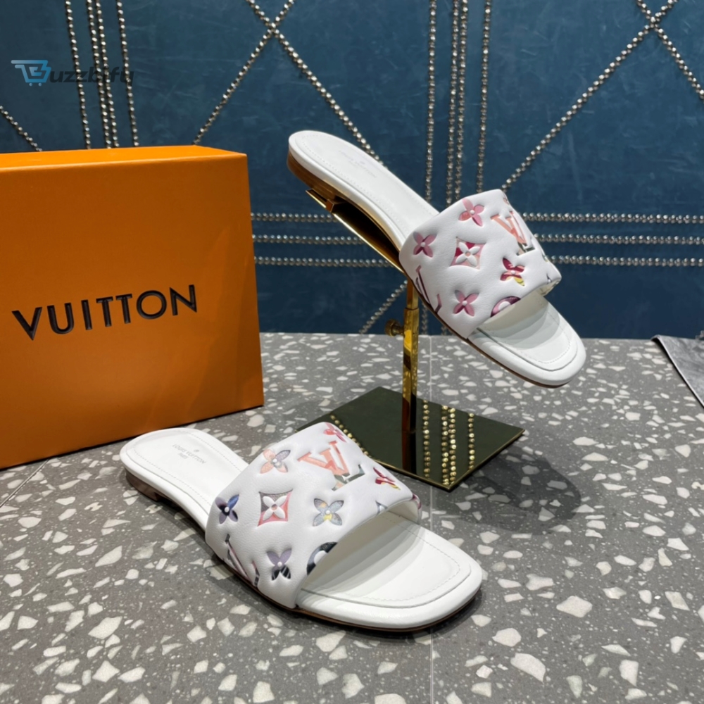 Louis Vuitton Womens Revival Flat Mule White For Women Lv 1Aaore