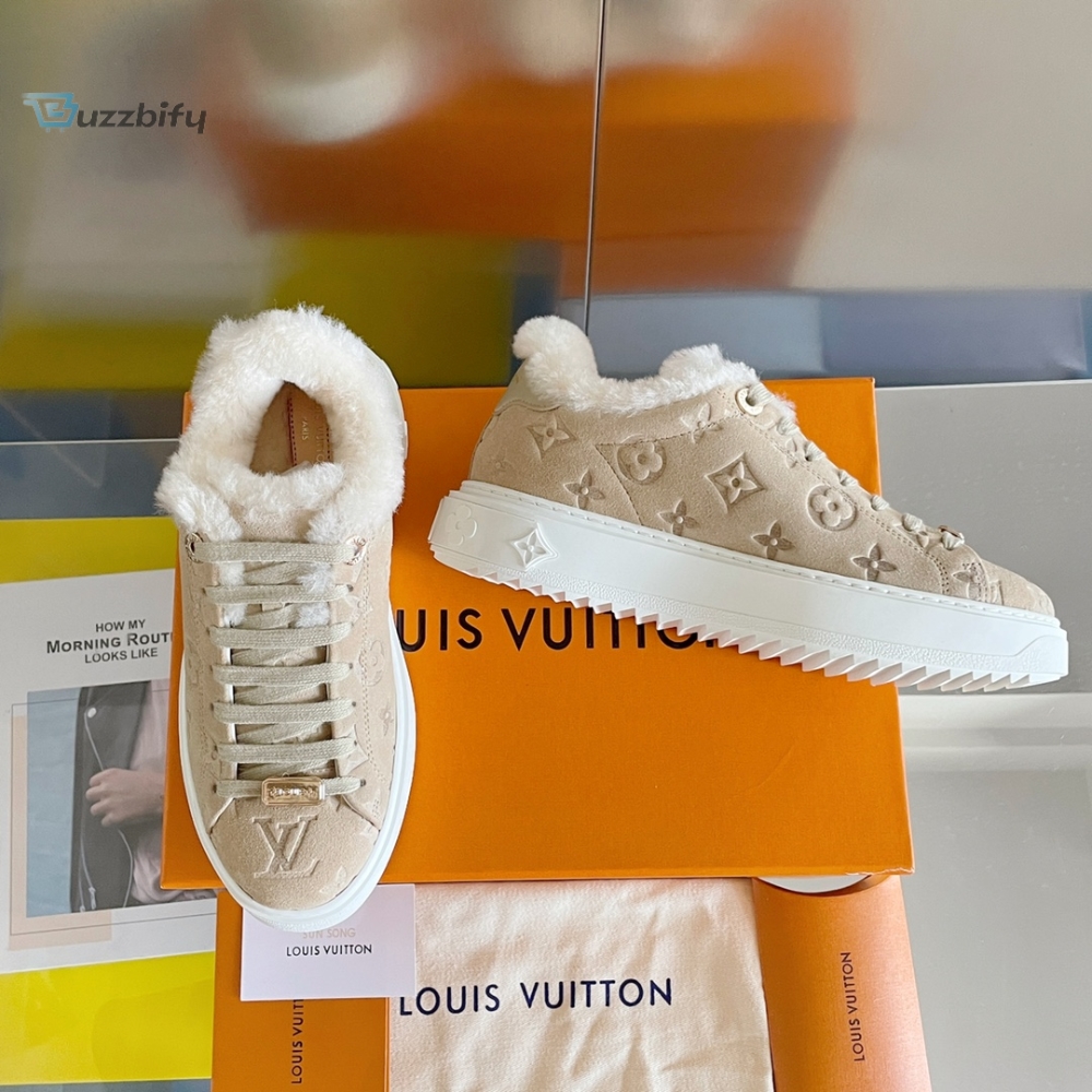 Louis Vuitton Womens Time Out Sneaker Beige For Women Lv